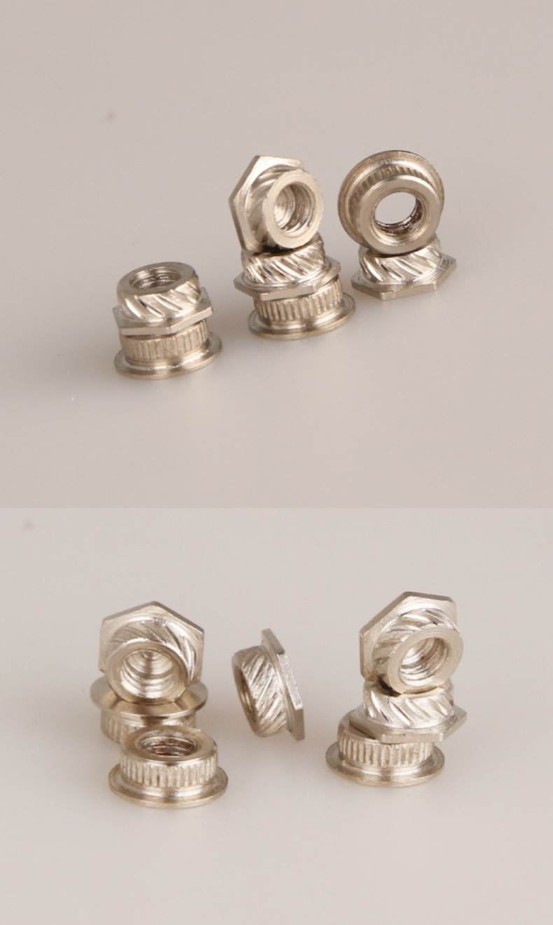 m4通孔5mm金属预埋螺母紧固铝塑板铁pvc板迷你字无边字树脂字4mm4