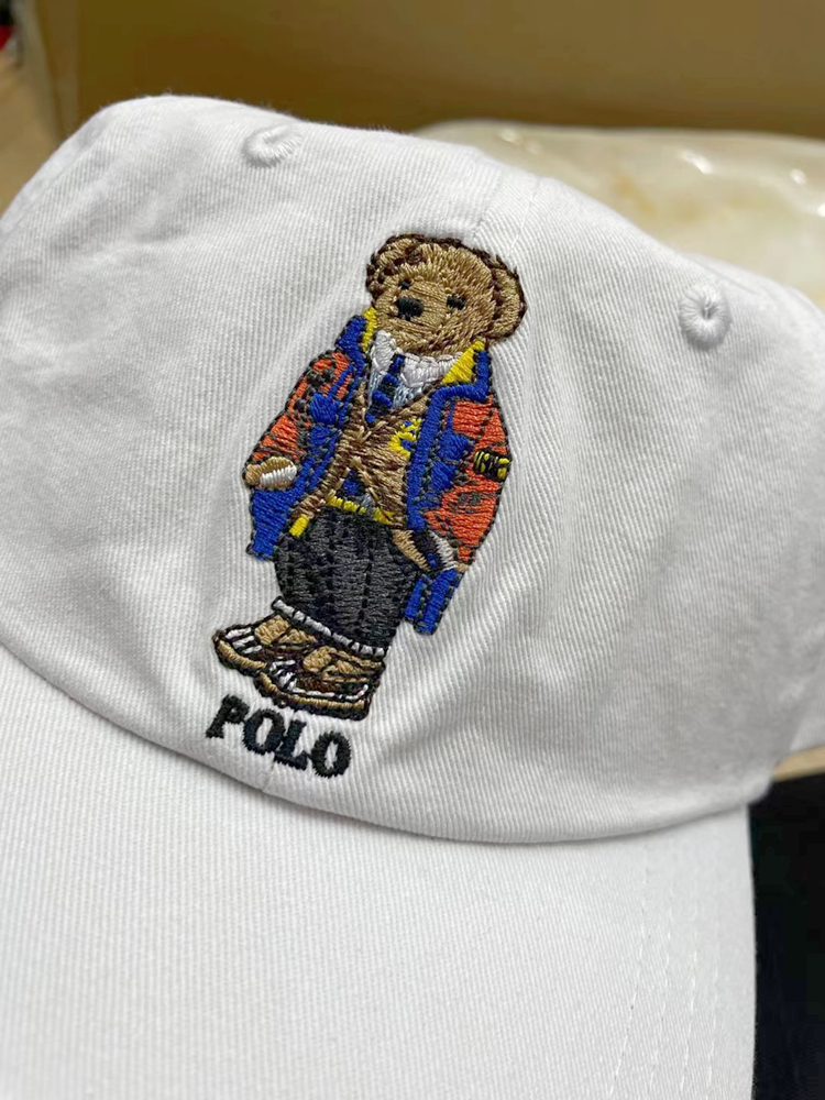 高品质拉夫劳伦保罗帽保罗刺绣小熊帽子polo水洗软顶纯棉棒球帽男女