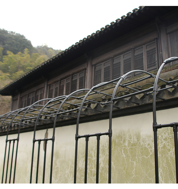 拱门花架葡萄架庭院户外花园铁艺半边拱形包塑支架月季植物爬藤架 跨