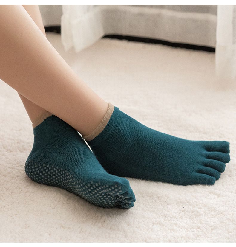 美樱宜五指袜女瑜伽袜子防滑袜普拉提蹦床初学者运动健身瑜珈脚趾袜