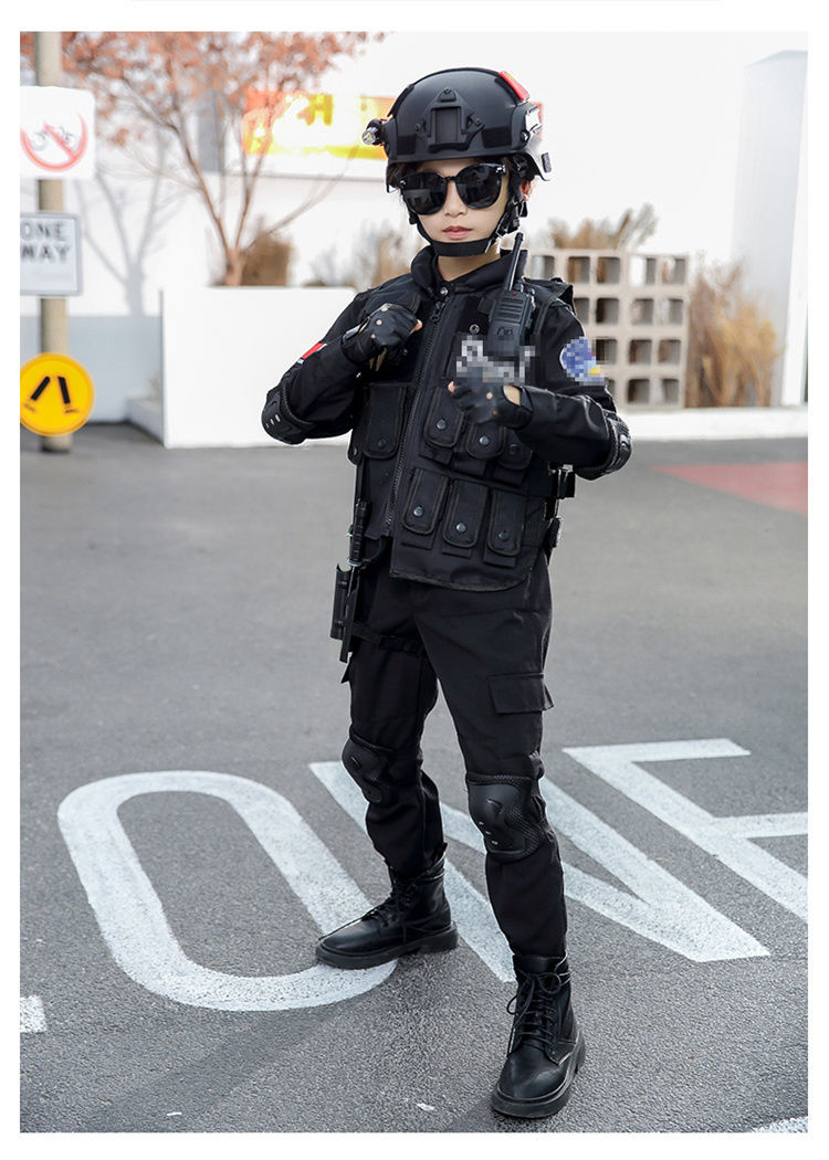 儿童特种兵套装儿童特警衣服警察服小军装套装男警官衣服军训服特种兵