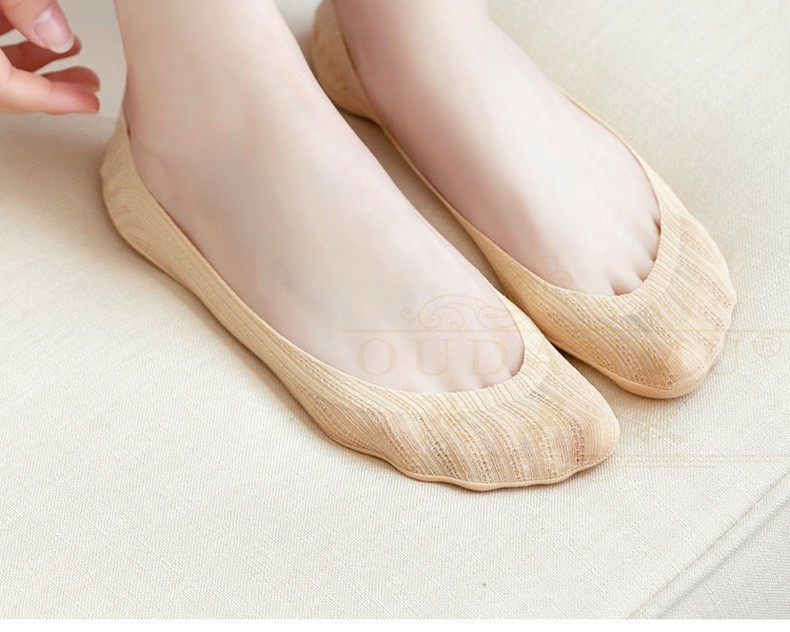 欧丹牧品牌船袜子女纯棉袜底夏季薄款硅胶防滑脱不易掉跟短袜高跟鞋