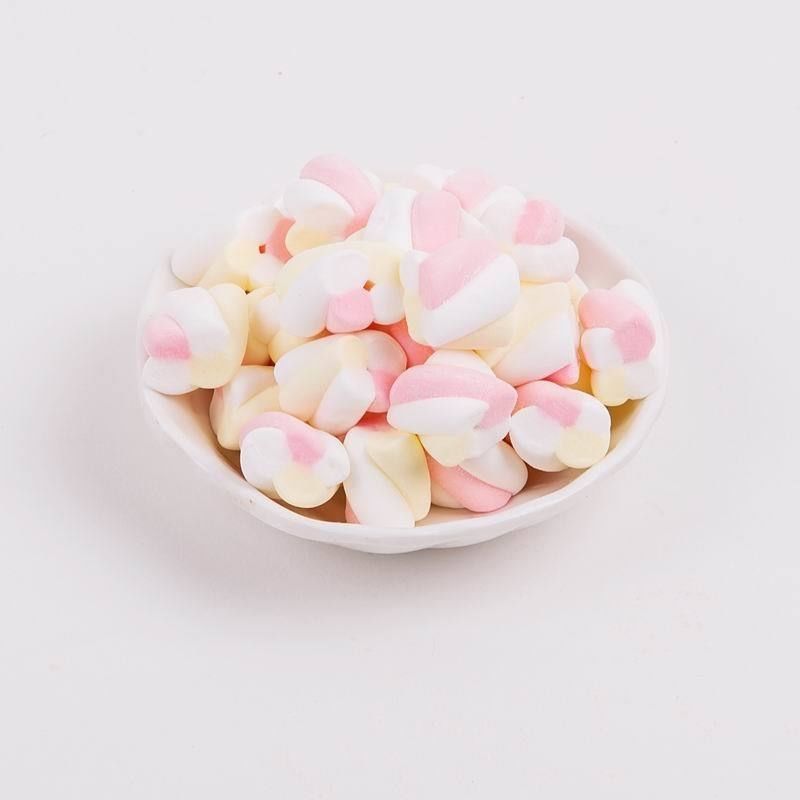 棉花糖水果口味彩色卡通爱心花儿笑脸甜心棉花糖儿童糖果零食华海春