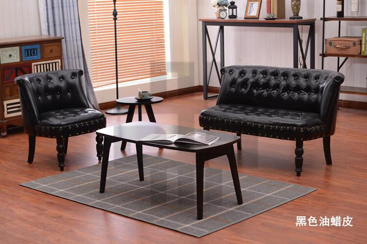 双人户型轻奢网红款童装店面休闲女装店铺沙发 蓝色 蒂芙尼蓝加厚油皮