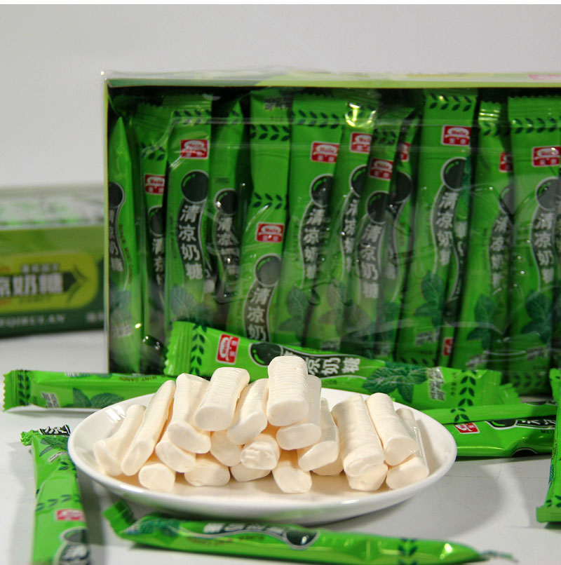 美乐清凉奶糖老式薄荷味奶糖盒装8090童年怀旧儿时校园休闲小零食