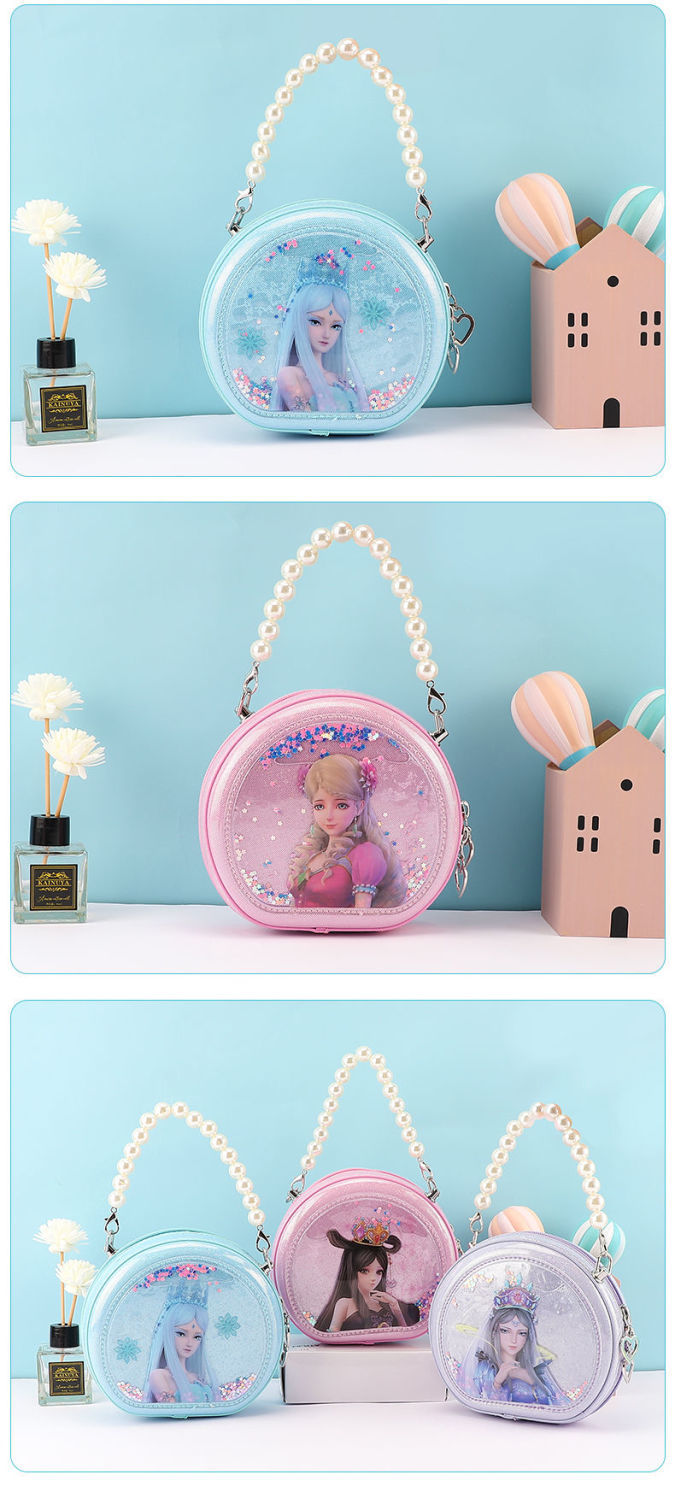 迪士尼disney新款冰雪奇缘儿童斜挎包公主时尚女童手提小包包宝宝单肩