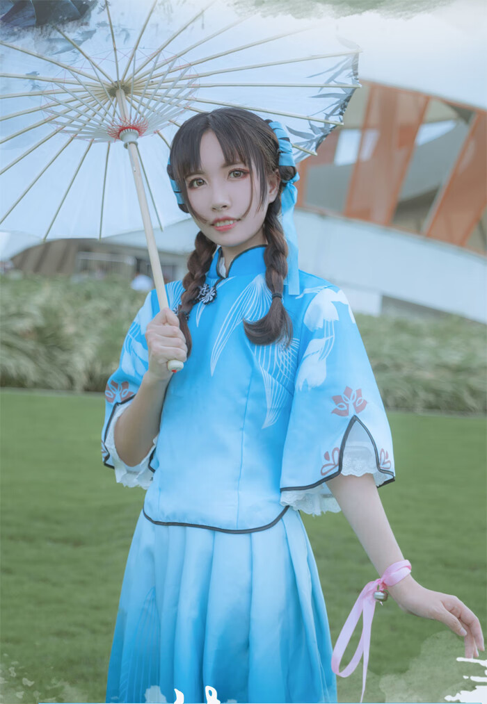 织情坊王者西施诗语江南江南少女cosplay女装套装现货服装白袜假发m