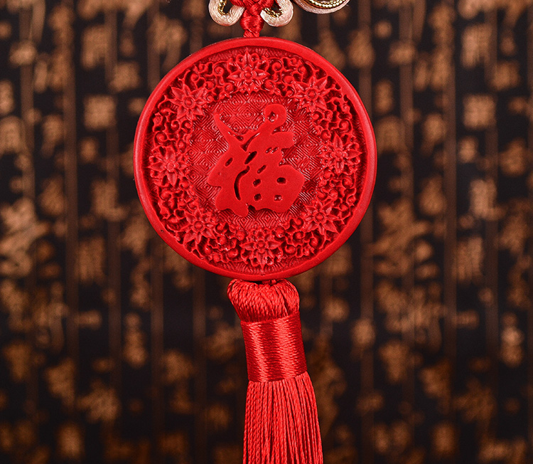 现货闪发国风扬州漆器中国风扬州漆器挂件车饰老外礼物中国结漆雕传统