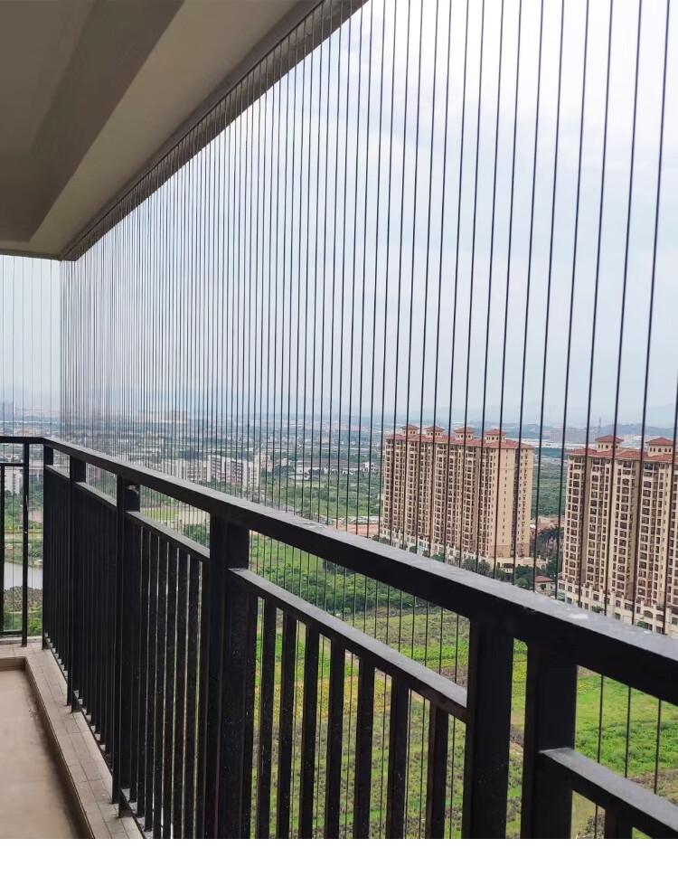 儿童阳台隐形防盗网钢丝家用不锈钢护栏防护网钢丝绳窗户安全材料202