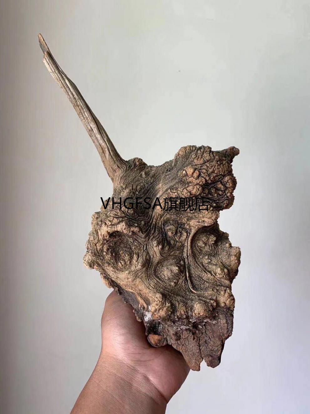 崖柏毛料太行崖柏手把件瘤花把件陈化虎皮纹随形手把件毛料练手小料