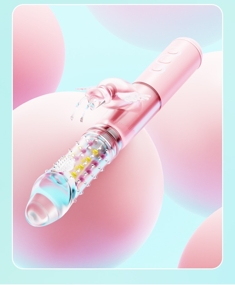 mizzzee全自动伸缩震动棒旋转膨胀转珠棒插抽av棒女