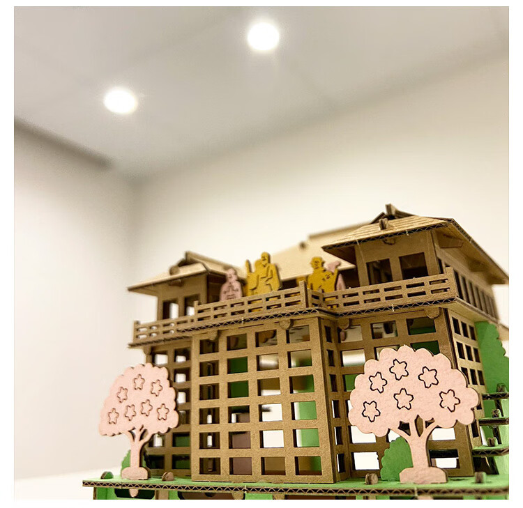 日本进口hacomo纸质立体3d建筑模型diy手工拼图创意摆件益l智玩具东京