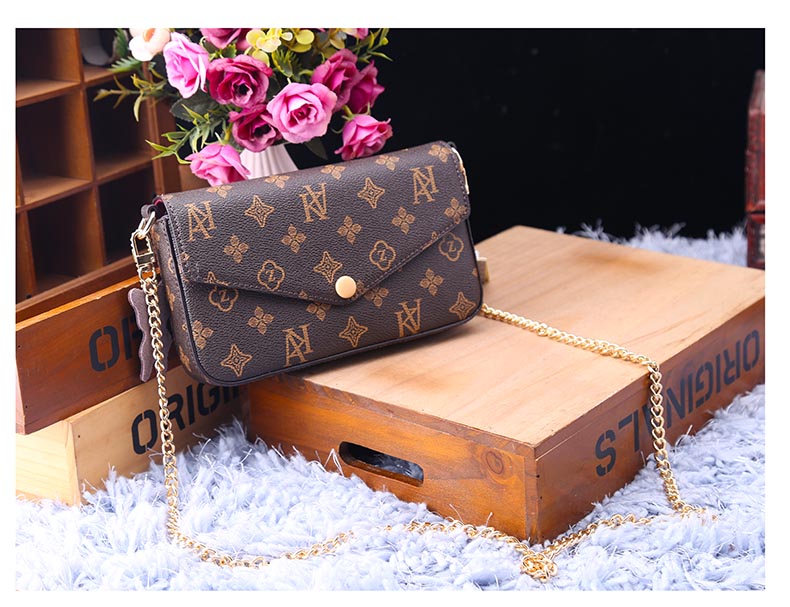 covinkongck轻奢包包小包女春夏季春季新款名品时尚印花链条质感单肩