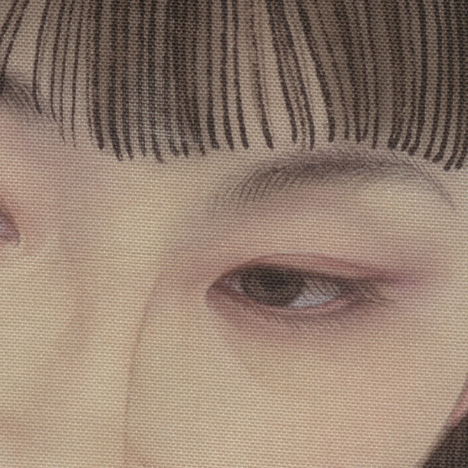 何家英工笔人物幽谷竖幅装饰画美女图片裸身古玩字画真迹复制收藏卷轴