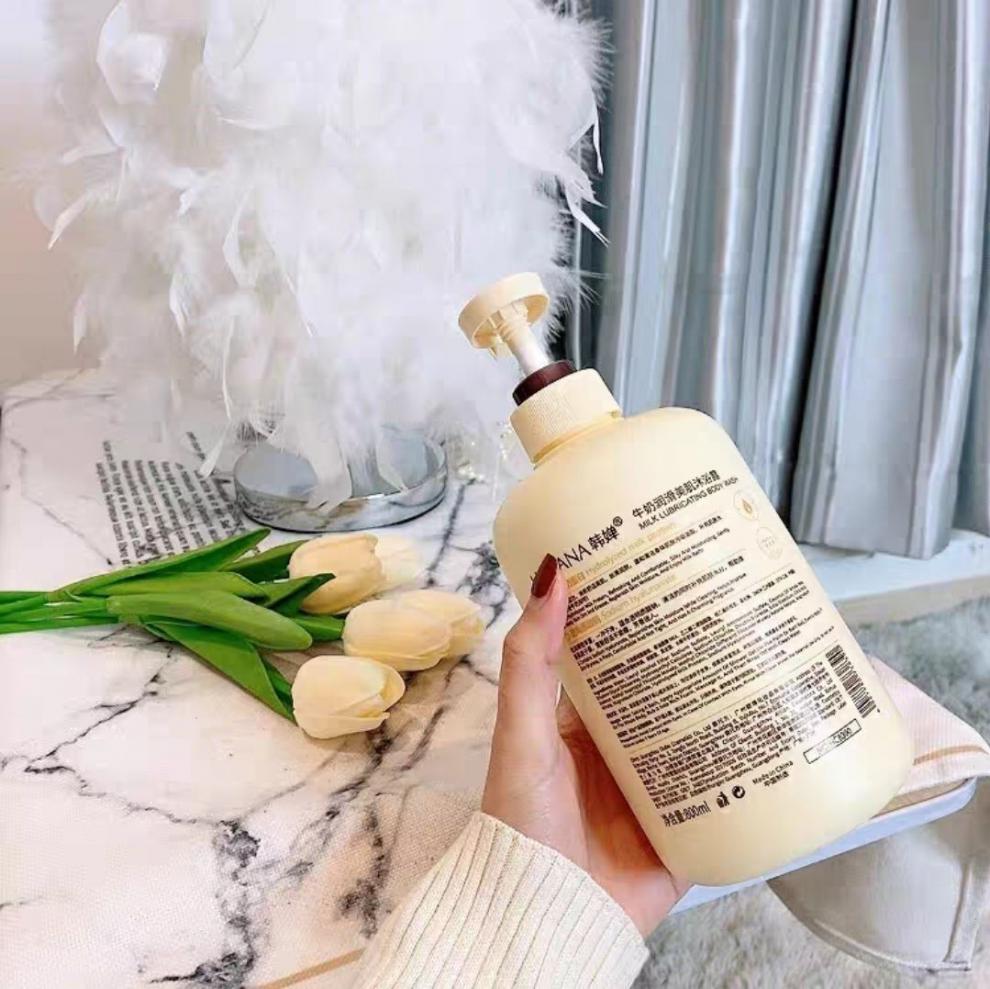 专用牛奶味洗发水沐浴露护发素套装补水男女普拉惠洗发水 牛奶四件套