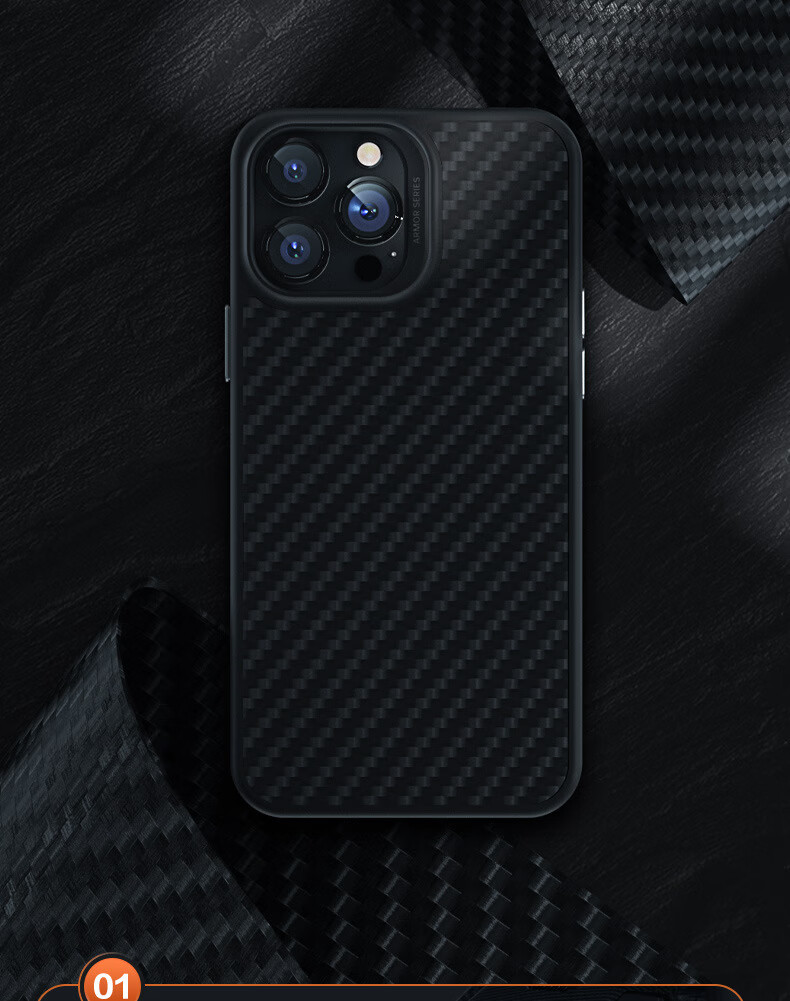 tanmaos蓝猩适用苹果14手机壳新款iphone13promax碳纤维磁吸保护套14