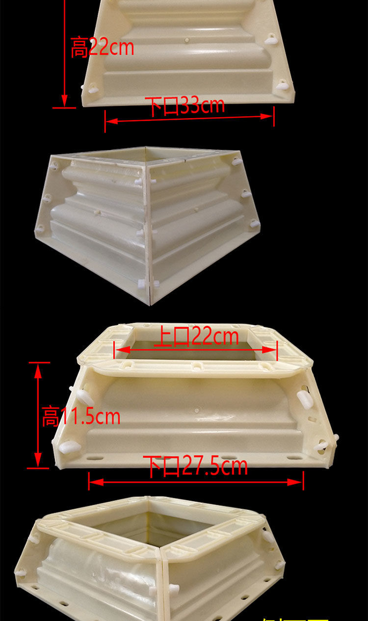 方形罗马柱头脚帽模具加厚塑钢grc现浇自制水泥构件别墅大门柱方柱