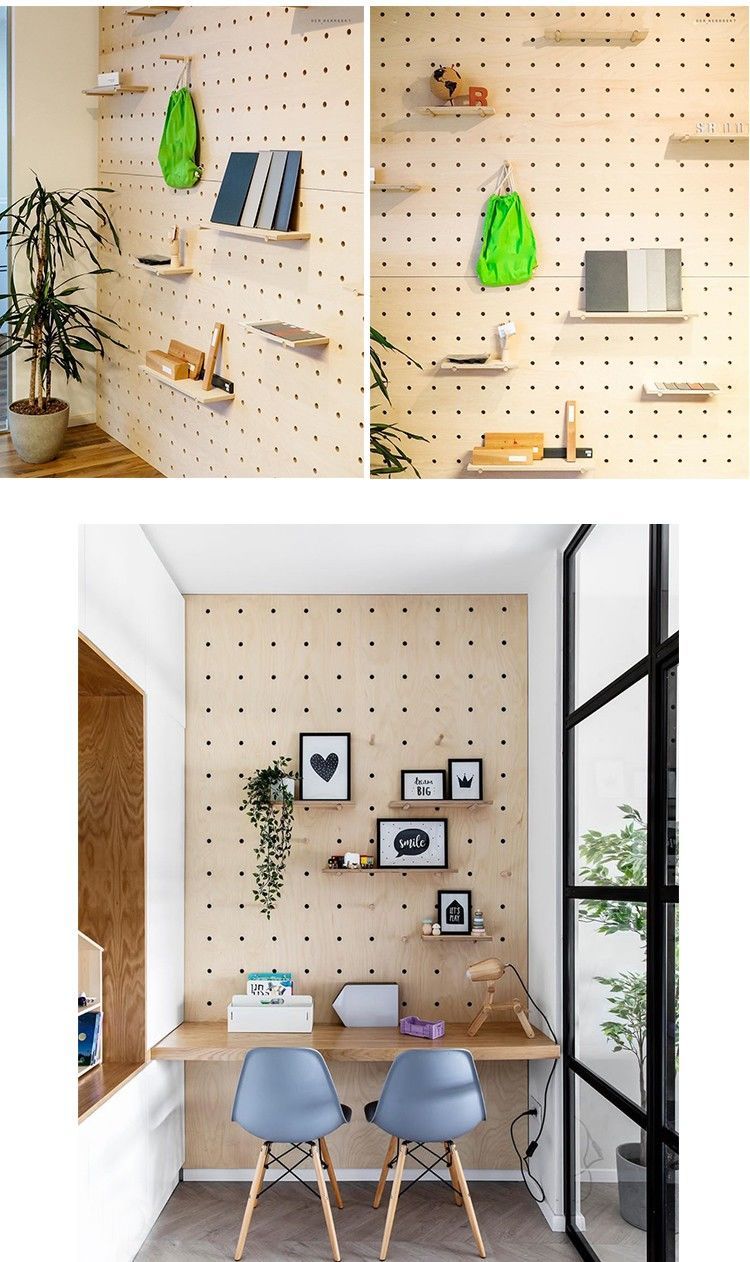 实木洞洞板置物架墙上装饰壁挂客厅一字隔板卧室装饰ins收纳定制套餐