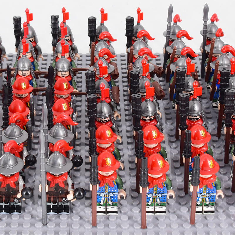 乐··高(lego)大明王朝古代士兵将领骑兵兵拼装积木人仔玩具小模型