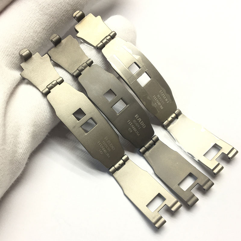 适配原装雷达手表配件晶璨折叠扣银钻钛合金晶萃表扣真系列钢带扣