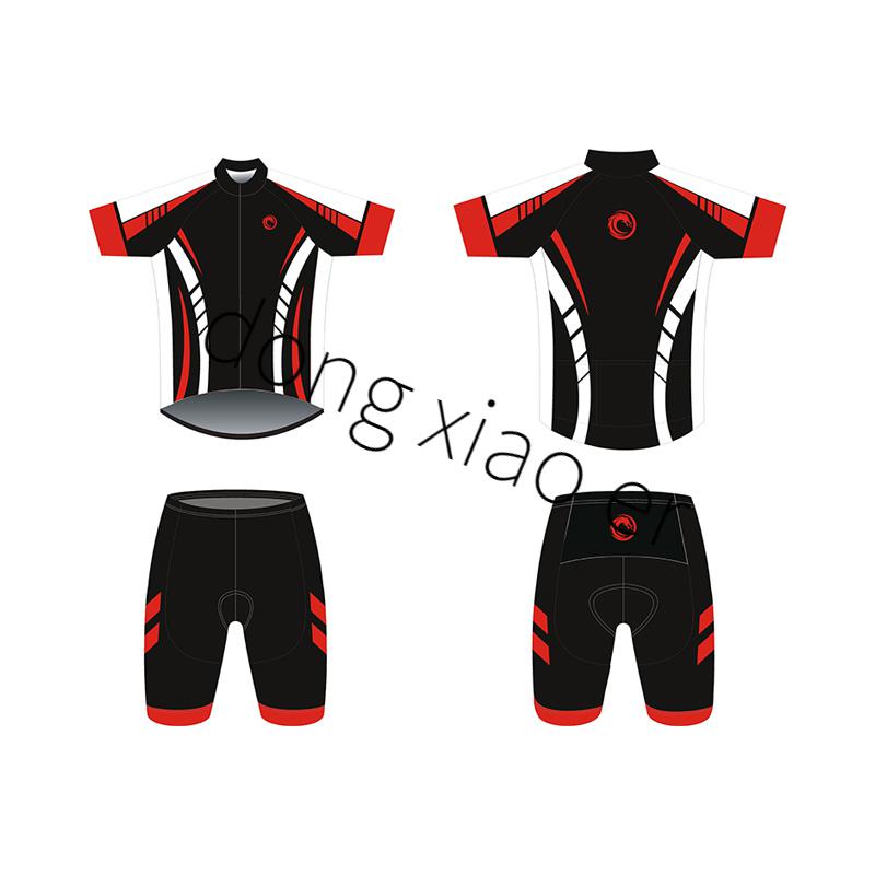 儿童轮滑速滑服儿童平衡车骑行服轮滑服滑冰服定制男女童夏季短袖套装