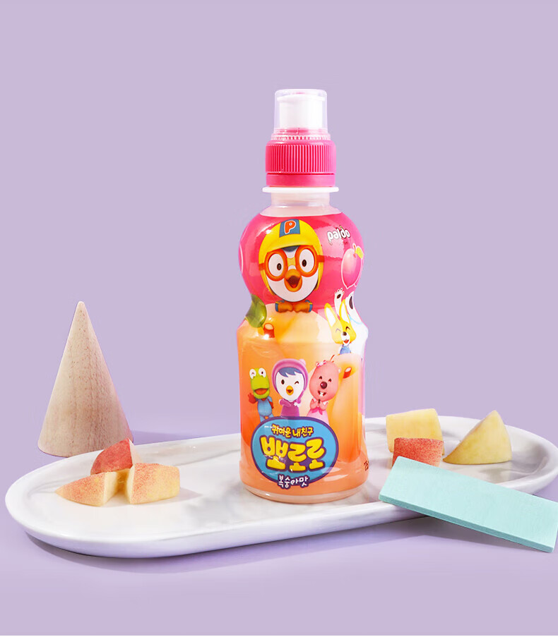 pororo饮料果汁宝整箱24瓶饮品啵啵乐 苹果味【24瓶】【图片 价格