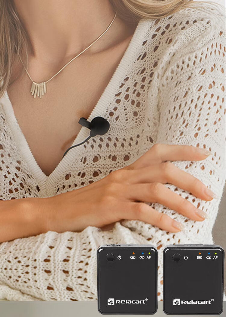 琦莎2022新款 力卡r1无线麦克风无线领夹式麦克风采访抖音直播无线