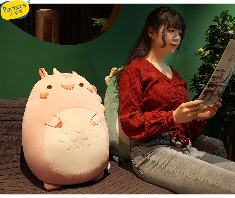 靠垫床头靠枕卧室床上女生抱着睡觉宿舍学生大靠背垫枕头小粉猪60厘米