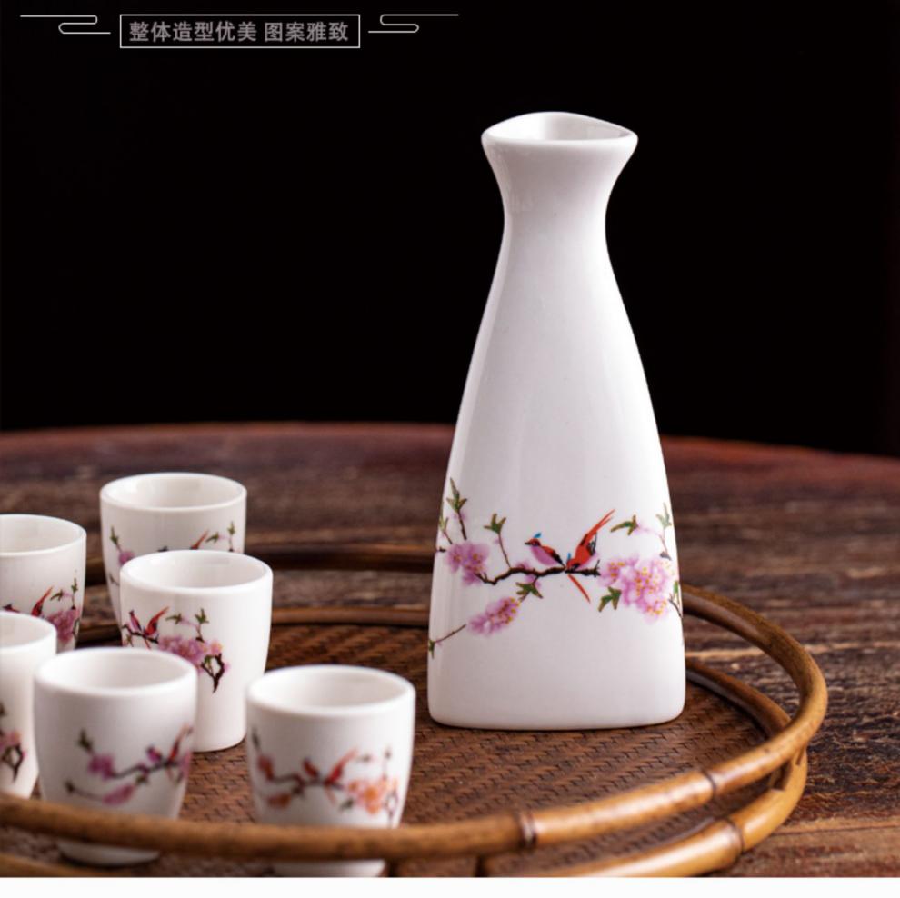 古风陶瓷家用烫酒壶温酒器黄酒烈酒烧酒日式清酒壶白酒分酒器酒具三角