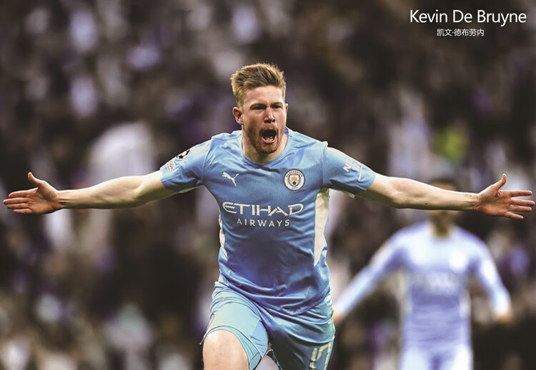 鹅创德布劳内海报墙贴纸足球球星丁丁宿舍卧室墙壁纸装饰画周边纪念品