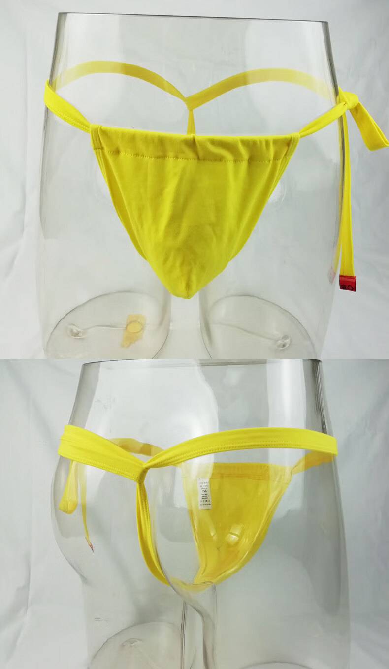 保密发货日式绑带男士丁字裤性感gay情趣大码低腰薄款透明t裤个性u凸