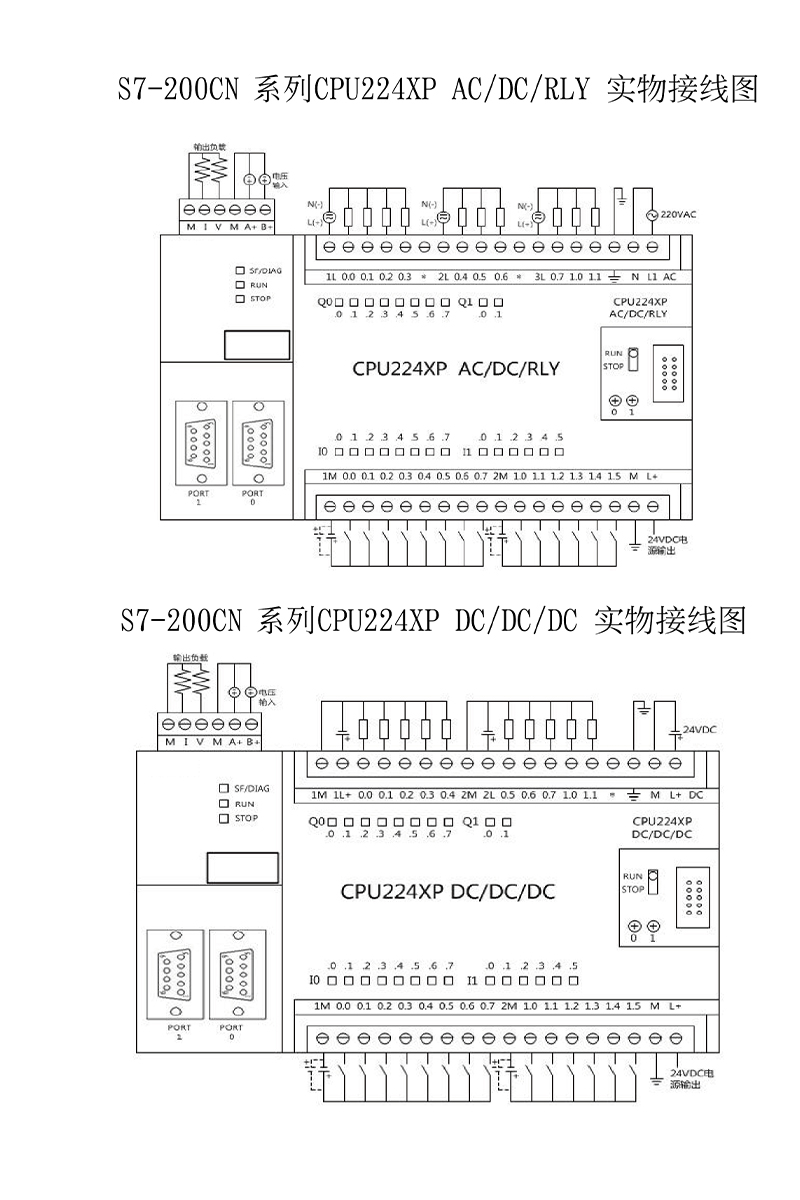 224xp模拟量接线图图片