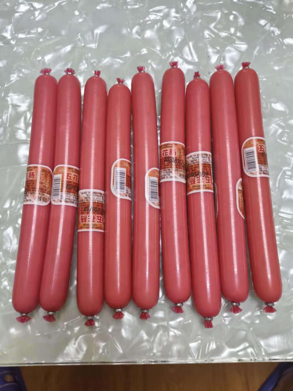 五花肠65肉花肠泡面搭档火腿肠烧烤肠炒菜涮锅煎炸即食香肠批发 五花