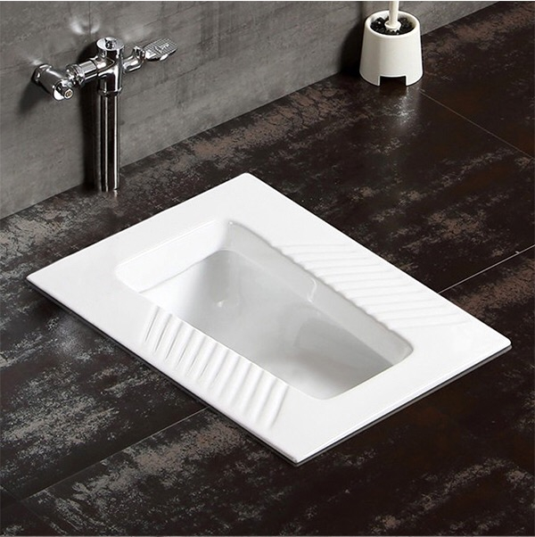 惠哒蹲便器蹲便器水箱套装公共厕所陶瓷防臭蹲厕家用带挡板节水蹲坑