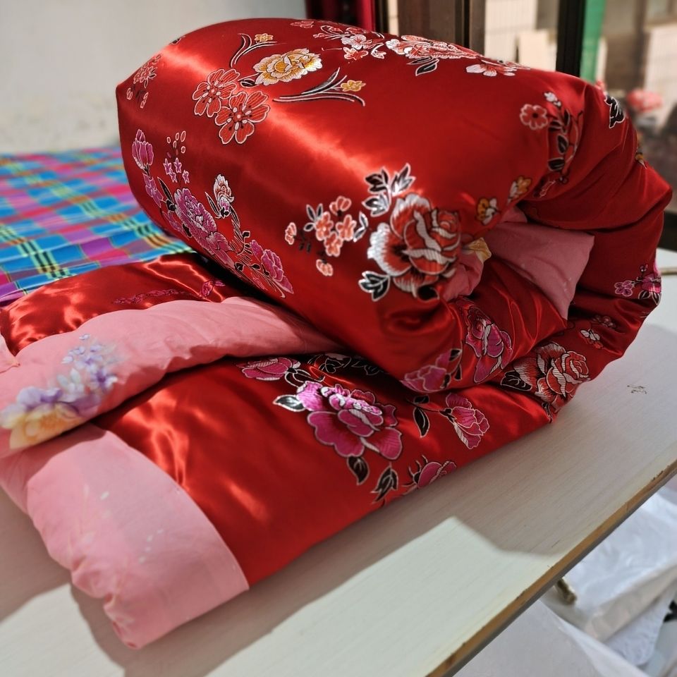 恒源祥新疆棉花杭州缎子丝绸棉被传统宫廷风加厚保暖冬季被芯被子 8斤