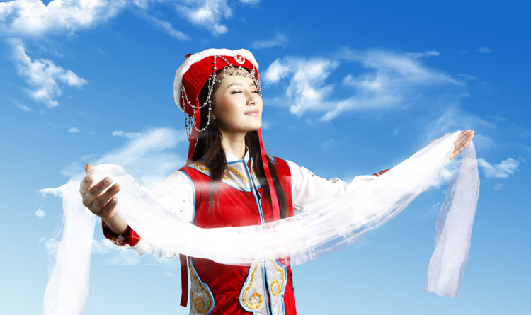 五色哈达 加宽加厚佛教用品真丝绸缎八吉祥藏族饰品八宝哈达七夕礼物