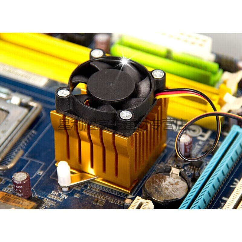 星利耀通用超南桥北桥散热器芯片散热片4cm风扇主板风扇 整套风扇(含