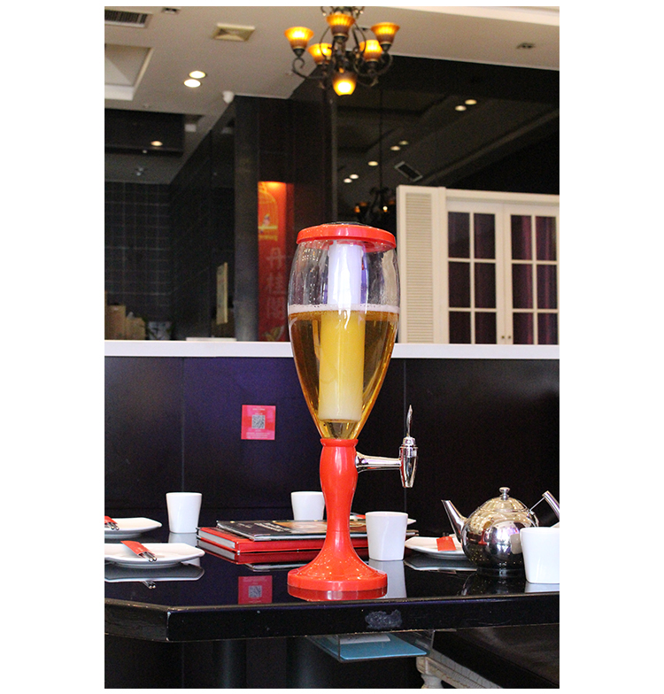 扎啤酒炮3升酒吧专用扎啤桶酒泡器带龙头扎啤炮商用 3l蓝色世界杯-带