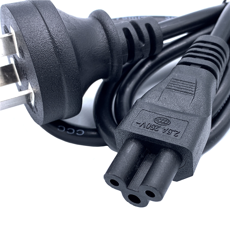 水木风12米15米国标澳标直插梅花尾电源线三孔笔记本电源充电适配器线