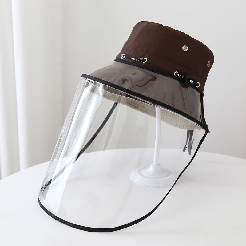 新品遮雨帽户外防飞沫面罩厨房炒菜挡油烟防油溅帽可以拆卸面部口罩