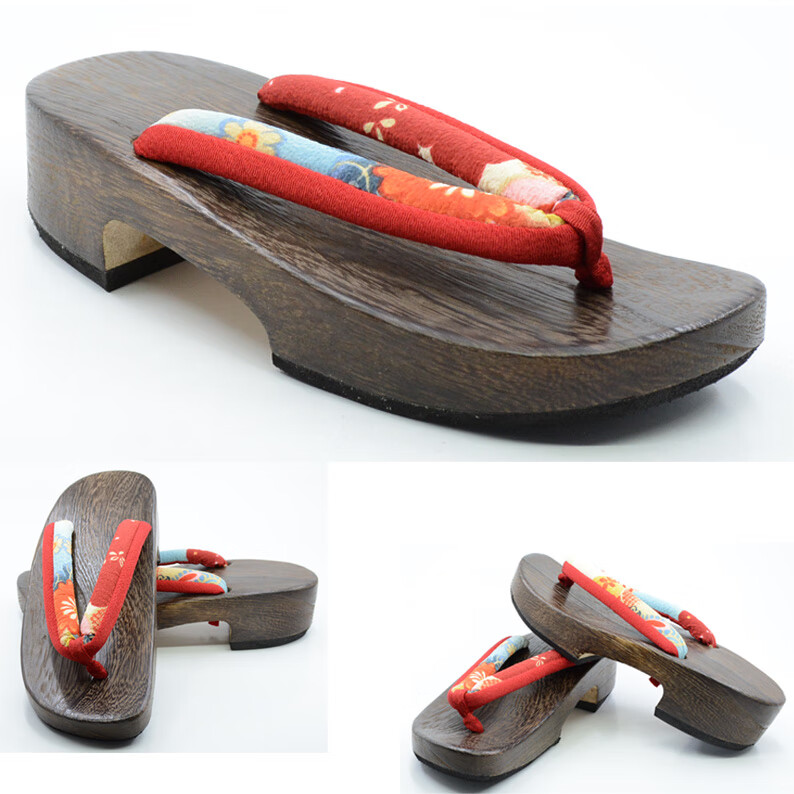 木屐木屐凉鞋cosplay桐木半月实木半月鞋好穿不累神里绫华大码长265