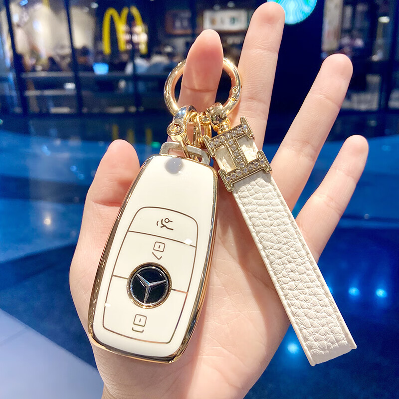 奔驰c260l钥匙套女ec级a200车壳glc300lgle260le350扣c200l包a款奶奶