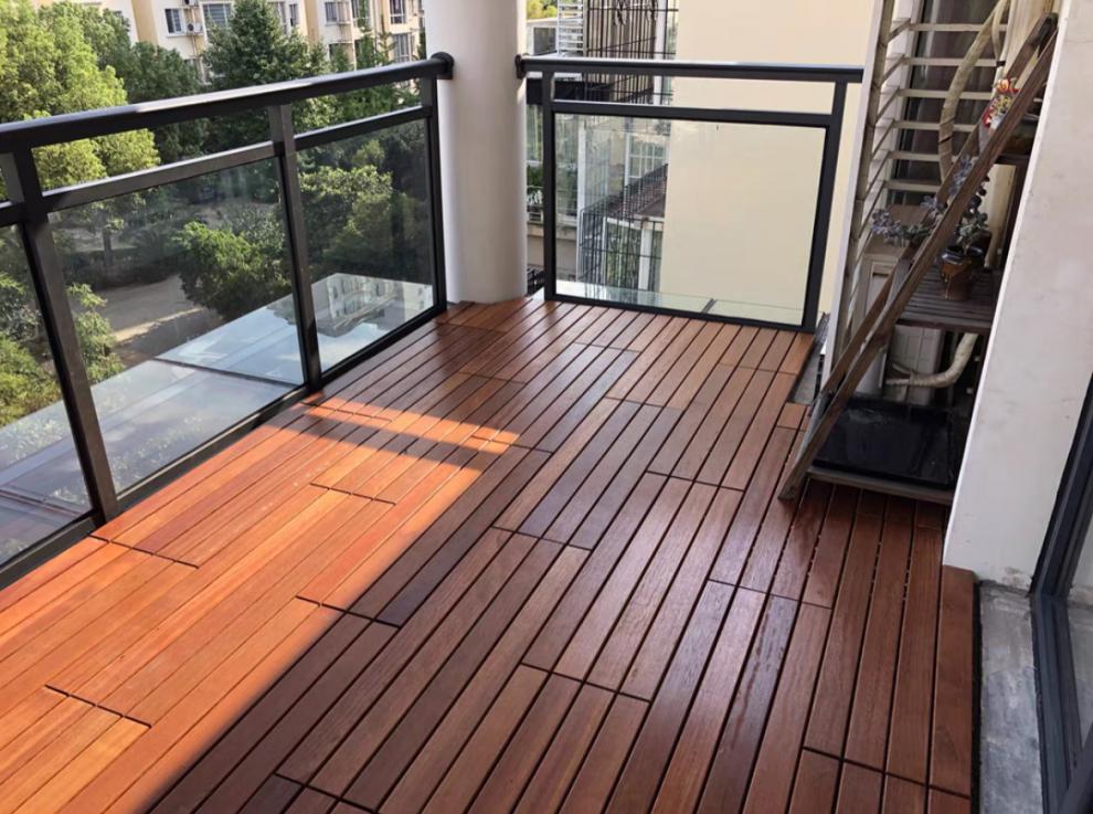 防腐木地板防腐木阳台户外实木地板甘露台花园室外地面铺设改造自拼装