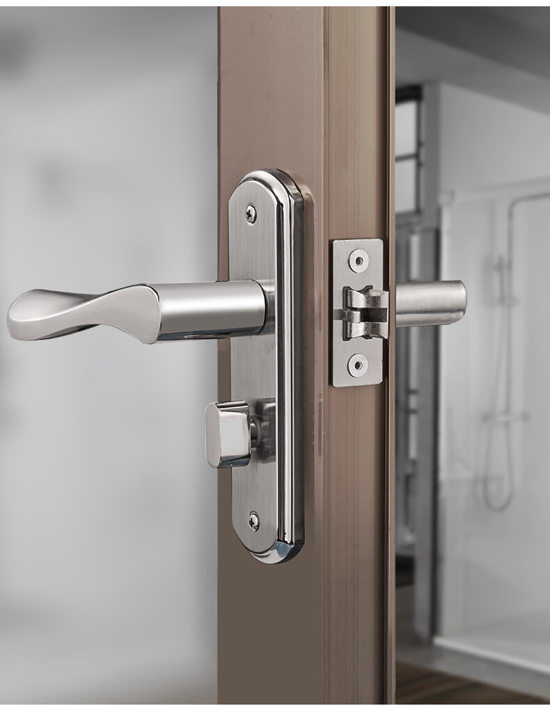 生态适用厕所门锁浴室卫生间通用洗手间无钥匙家用厨房门把手卧室门门