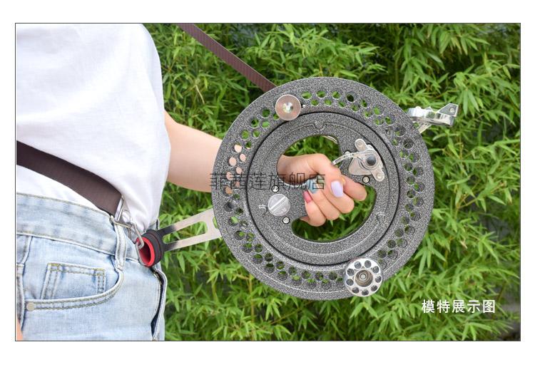 万和风筝轮万和新款铝镁全合金刹车防倒转风筝线轮带夜灯大轴承成人握