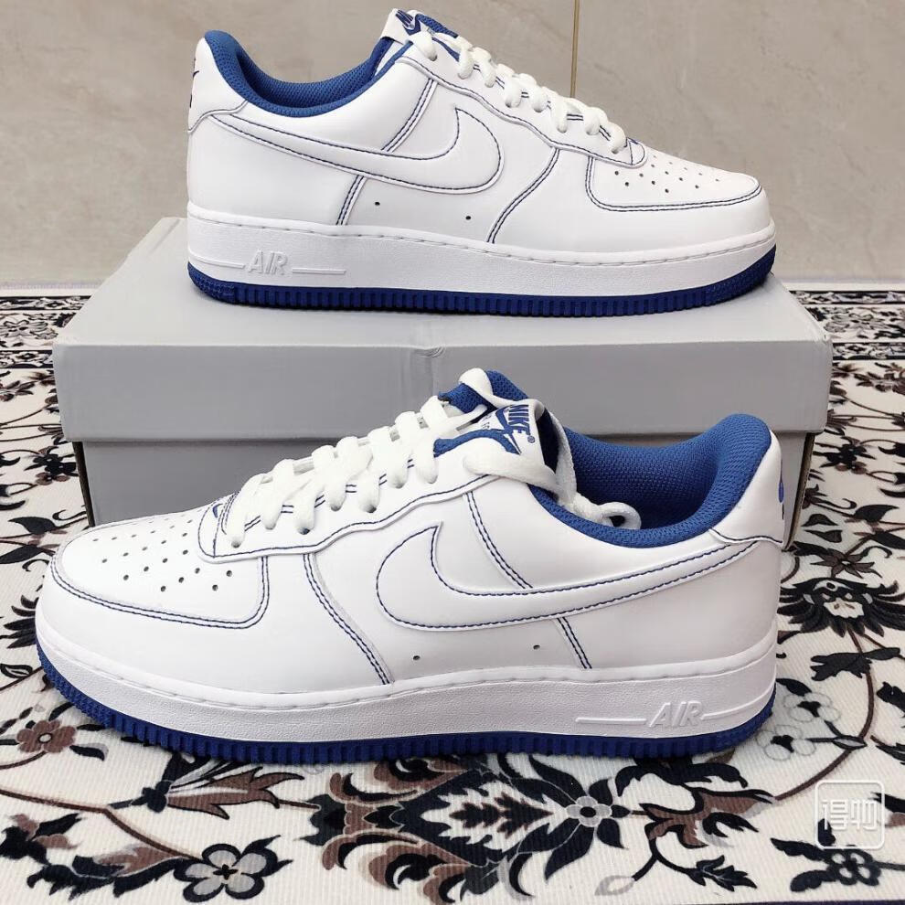 一号低帮男女高品质刮刮乐牛油果奶咖日系防滑鞋 空军一号刮刮乐白黑