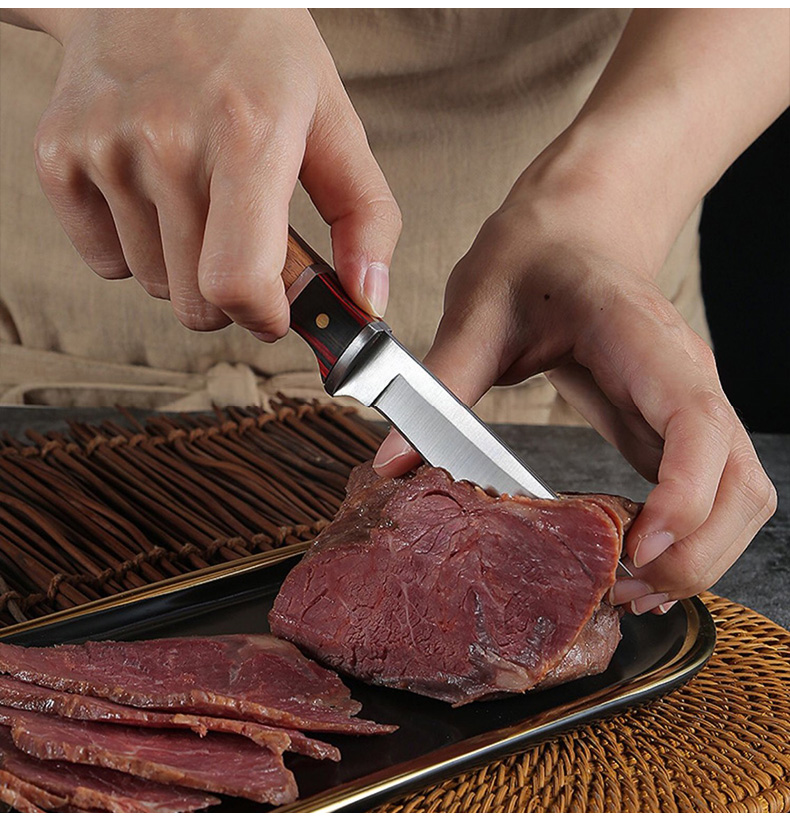 小天籁手把吃羊肉刀藏族专用手扒肉刀水果小刀割肉刀