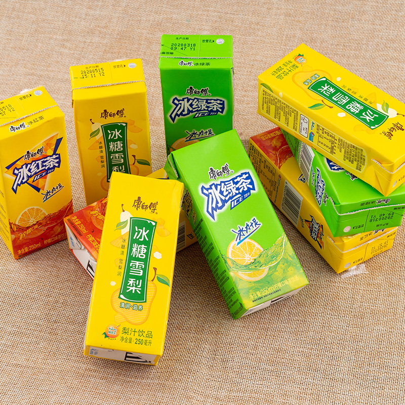 康师·傅 冰绿茶纸盒250ml*24盒装柠檬口味茶饮料夏季解暑水饮料饮品