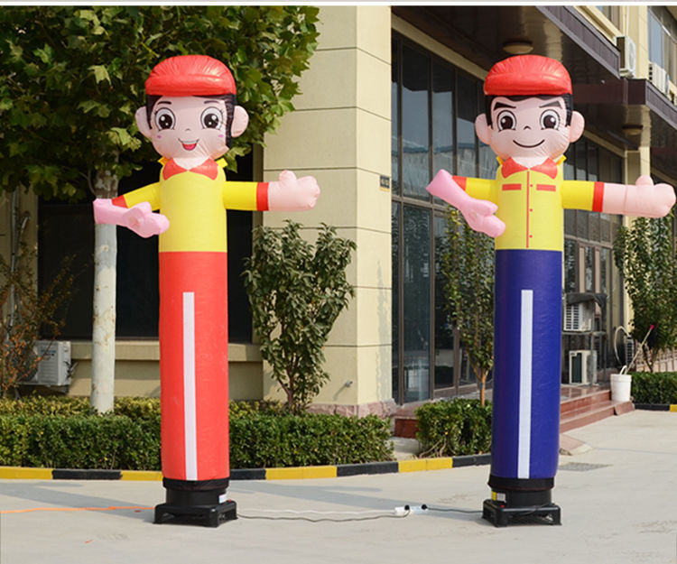 拱门开业充气空中舞星气模人庆典跳舞广告招手卡通气模财神彩虹门3米