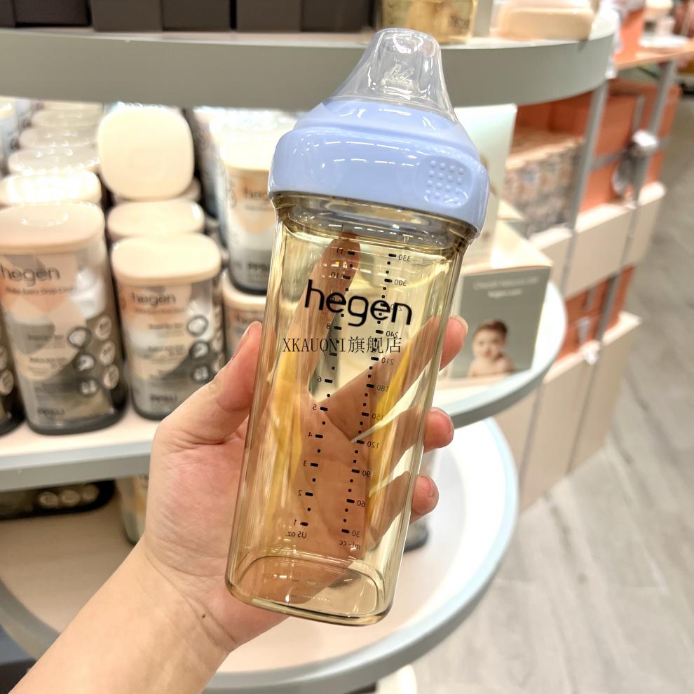 新加坡赫根hegen奶瓶保温宽口径ppsu新生婴儿宝宝防胀气方形 白色150m